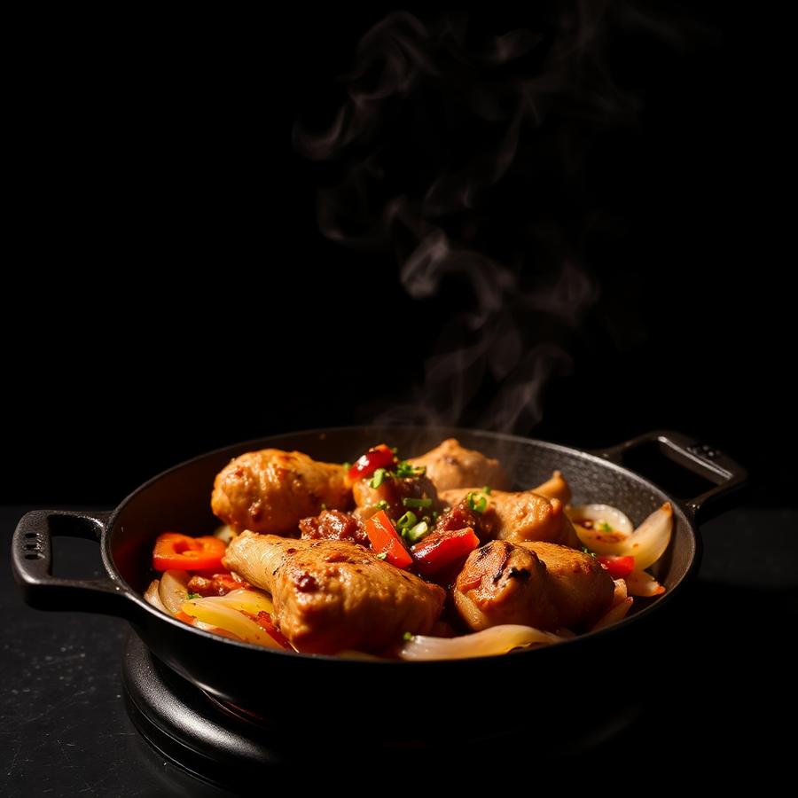 Kurczak (na gorącym półmisku) — Bambu Orient Bar Orientalny